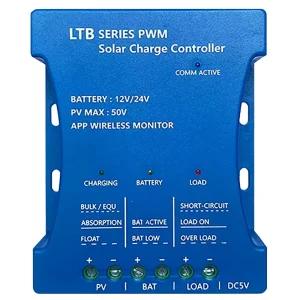 20A 12V/24V Bluetooth Solar Controller PV Max 50V LTB Series PWM Solar Charge Controller