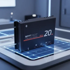 20A 12V 24V IP54 Waterproof MPPT Solar Charge Controller Bluetooth Negative Grounding 260W 520W Max PV Power for RVs Boats
