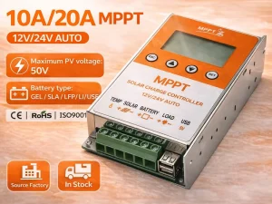 20A MPPT Solar Battery Charge Controller 12V/24V