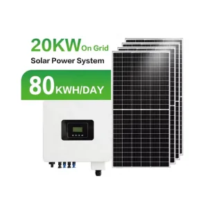 20KW Solar System Inverter Solar Panel System 20KW For Home Power Rooftop On Grid Solar System