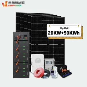 20KW Three Phase Hybrid Inverter 50Kwh Lithium Battery Solar Power System for Large Home Factory