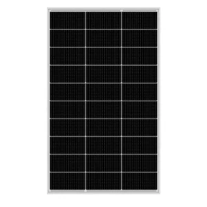 定制20W 30W 40W 50W 70W 80W单晶太阳能电池板刚性玻璃单晶光伏模块，适用于12V电池充电器家庭离网使用