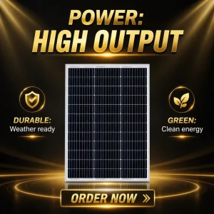 20W-720W Monocrystalline PERC Solar Panel Module 10BB Rigid White Frame Multi-Power Range Off-Grid Home RV Farm System