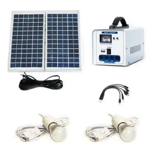 20W Portable Solar Power System Movable Solar Systems USB Solar Emergency Lights Battery System for Lighting Camping Emergency