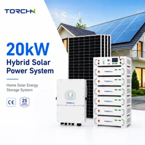 20kW Commercial Hybrid Solar Energy System with 51.2kWh Lithium Battery Complete Project Solution