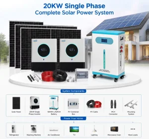 20kW Off Grid Solar Inverter 22kW AC Output 300A MPPT 48V BMS Wi-Fi Monitor for Home System