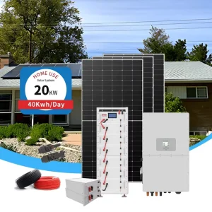 20kW Residential Hybrid Solar Power System with Battery Backup and Complete Solar Energy Storage Kit