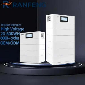20kWh 30KWh 40kWh 50kWh High Voltage Stacked LiFePO4 HV Lithium Battery Pack for Home Solar Energy System