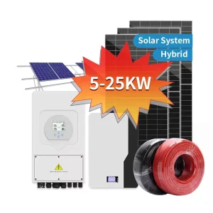 20kWh 30kW Hybrid Off-Grid Indoor Solar Power System with 8kW and 5kW Solar Systems