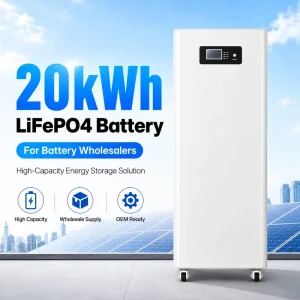 20kWh 51.2V 400Ah LiFePO4 Floor Standing Solar Battery 200A Home Energy Storage