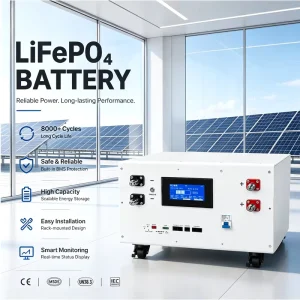 20kWh Horizontal Solar Lithium Battery 51.2V 400Ah CAN RS485 for Hybrid Inverter Home Energy Storage