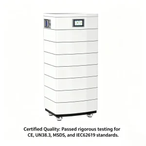 20kWh Stackable Solar Battery 6000 Cycles Grade A. V2X Hub. IP65.