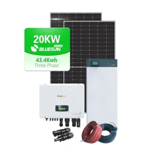 For Factory Complete Solar System Set 20KW Hybrid Grid PV Energy Storage System with 54 KWH LiFePO4 Battery Long Warranty