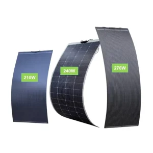 210W Monocrystalline Flexible Solar Panels Lightweight Custom Made 30V 23% Efficiency Curved Surfaces SFED-F210M
