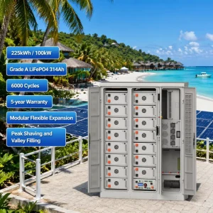 215kWh 225kWh 241kWh Industrial Commercial LiFePO4 Batteries with 100kW 125kW Hybrid Inverter for On/Off-Grid Solar ESS