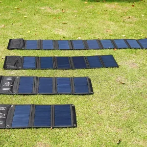 21W Folding Solar Panel for Camping Flexible Package Waterproof Folding Outdoor Solar Panel Charger Portable