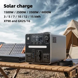 220V 2.5KW Aluminum Power Station 3000W 5000W 8000W Solar Generator XT90 Portable Aluminum Alloy Material