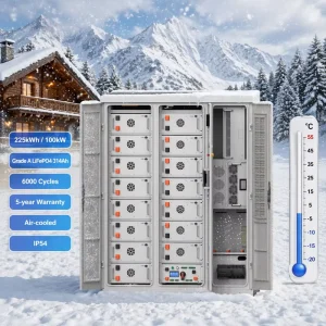 225kWh 100kW Commercial Battery Storage Cabinet, Air-Cooled ESS with Remote Monitoring for Smart Microgrid