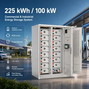 225kWh 24KWH 100kW 125KW Commercial ESS Cabinet, Air-Cooled, for Industrial EV Charging Stations