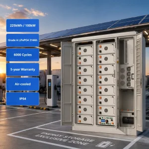 225kWh ESS Industrial High Voltage LiFePO4 Battery Energy Storage System for EV Charging Stations and Factory Backup