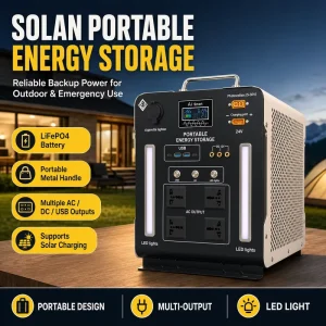 2300W Pure Sine Wave Portable Power Station Hospital Emergency Backup Power