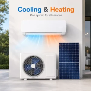 24000BTU 3HP Solar Air Conditioner Hybrid ACDC Inverter No Inverter Needed Smart WIFI Control