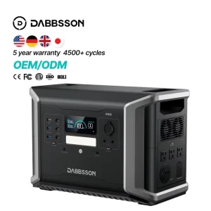 2400W/2000W LiFePO4 Solar Generator Portable Rechargeable Backup Station MPPT Car Charging Pure Sine External Battery