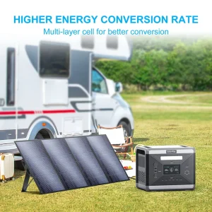 2400W Portable Power Station with 400W Solar Panel, 2160Wh LiFePO4 Battery Ups Generador Solar