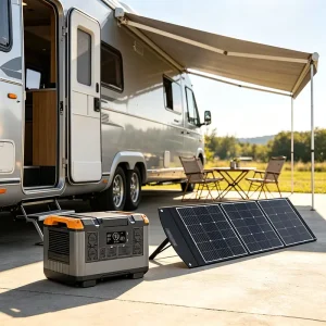 2400W RV Emergency LiFePO4 Battery Solar Powered Pure Sine Wave Inverter Energy Storage Portable Backup Power Station
