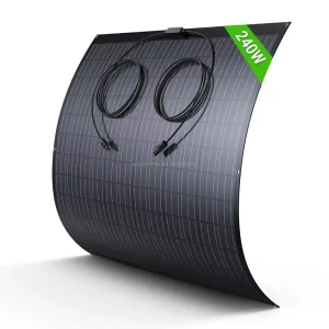 240W Flexible Solar Panel 182 Solar Cells Monocrystalline 18% High Efficiency Soft PV Panel for Balcony RVs Boats Roof
