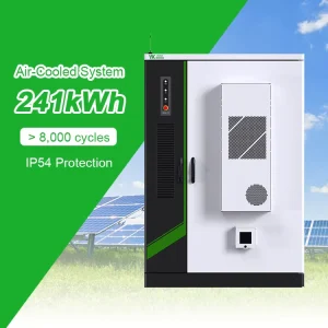 241kWh Commercial Air Cooled Pack Lithium Battery Hybrid Solar Energy Storage System