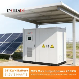 241kWh LiFePO4 100kW Power Cabinet with 150kWh/15kWh LFP Battery System for Hybrid Solar Energy Storage