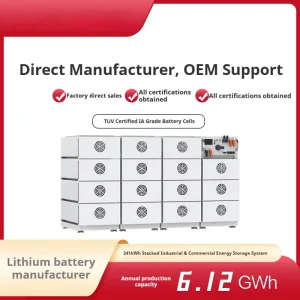 241kWh Stacked Commercial and Industrial Energy Storage System Solar Photovoltaic High-voltage Energy Storage
