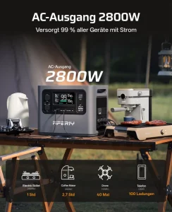 24V 300Ah LiFePO4 Battery Solar Generator System with Solar Panel, 2800W Portable Outdoor Power Station