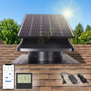 25 50W DC 24V Solar Powered Industrial Roof Air Exhaust Fan Energy Saving Ventilation Fan for Greenhouse&Poultry Farm Solar Fan