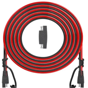 光伏连接电缆 25 英尺 SAE 延长电缆 PVC IP67 快速断开连接器 16AWG 12V 汽车太阳能电池板充电