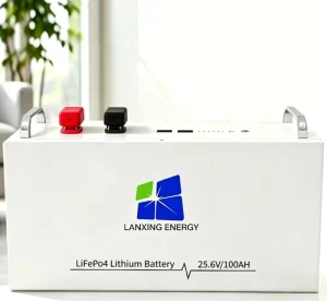 25.6V 100Ah LiFePO4 Battery Pack for Solar Energy Storage Stackable Hybrid Grid System