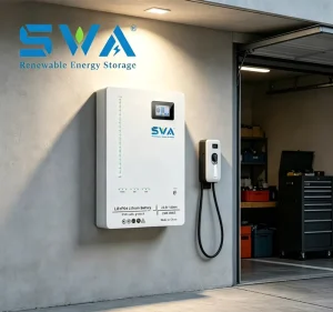 25.6V 100Ah LiFePO4 Lithium Battery Pack Wall Mounted Solar Energy Storage Smart BMS Bluetooth IP52 Protection 6000 Cycle Life