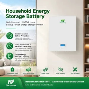 25.6V 100Ah Wall Mount LiFePO4 Battery Custom OEM BMS Protected for Off Grid Solar System Partner Bulk Purchase