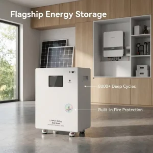 25.6V 314Ah 8.04kWh Fire Protection LiFePO4 Battery Off Grid Household Solar Backup Battery