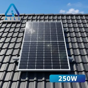 250W Half Cell Monocrystalline Bifacial Solar Panel 23.5% Efficiency Compact Photovoltaic Module Balcony Solar System Apartment