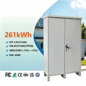 261kWh 128kWh Hybrid Solar Storage System Air Cooling LiFePO4 for Government Building