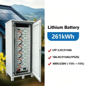 261kWh All-in-One Cooled Solar Storage Cabinet, Backup Power System for School Swimming Pool Pumps