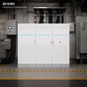 261kWh High Voltage Commercial Energy Storage System IP55 Waterproof Solar LiFePO4 Battery with LCD Screen