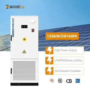 261kWh Liquid Cooling ESS 125kW LiFePO4 BESS Industrial Solar Project Installed Off Grid Connection Lithium Ion