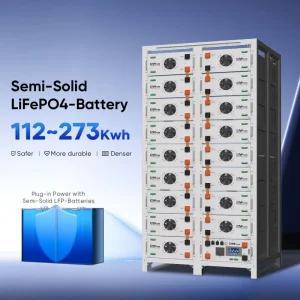 273kWh Semi-Solid State C&I Battery 8000 Cycles Outdoor Cabinet Industrial Energy Storage