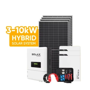 3-2kW Hybrid Monocrystalline Silicon Solar Home System with Lithium Ion Battery and Inverter