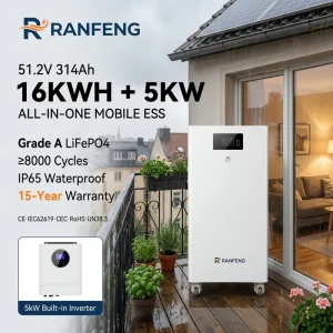 3 Phase 20kW 30kW Hybrid Inverter 51.2V 600Ah LiFePO4 Battery All in One ESS Stackable Home Energy Storage Factory