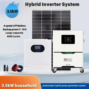 3.5kW 5.5kW 6.5kW 11kW Solar Home System With LiFePO4 Battery Solar Inverter Photovoltaic Power Generation System