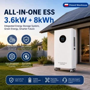 3.6kW 8kWh All in One Energy Storage System LiFePO4 Battery with Hybrid Inverter for Residential Solar EPC Installation